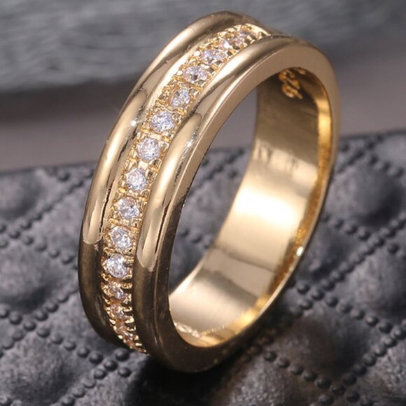 Jewelry - Tiny Gems Full Around Eternity Zircon Engagement Ring for Women, PD093